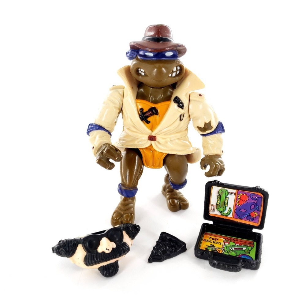 Vtg 1990 Ninja Turtles TMNT Don The Undercover Turtle Figure Near Complete